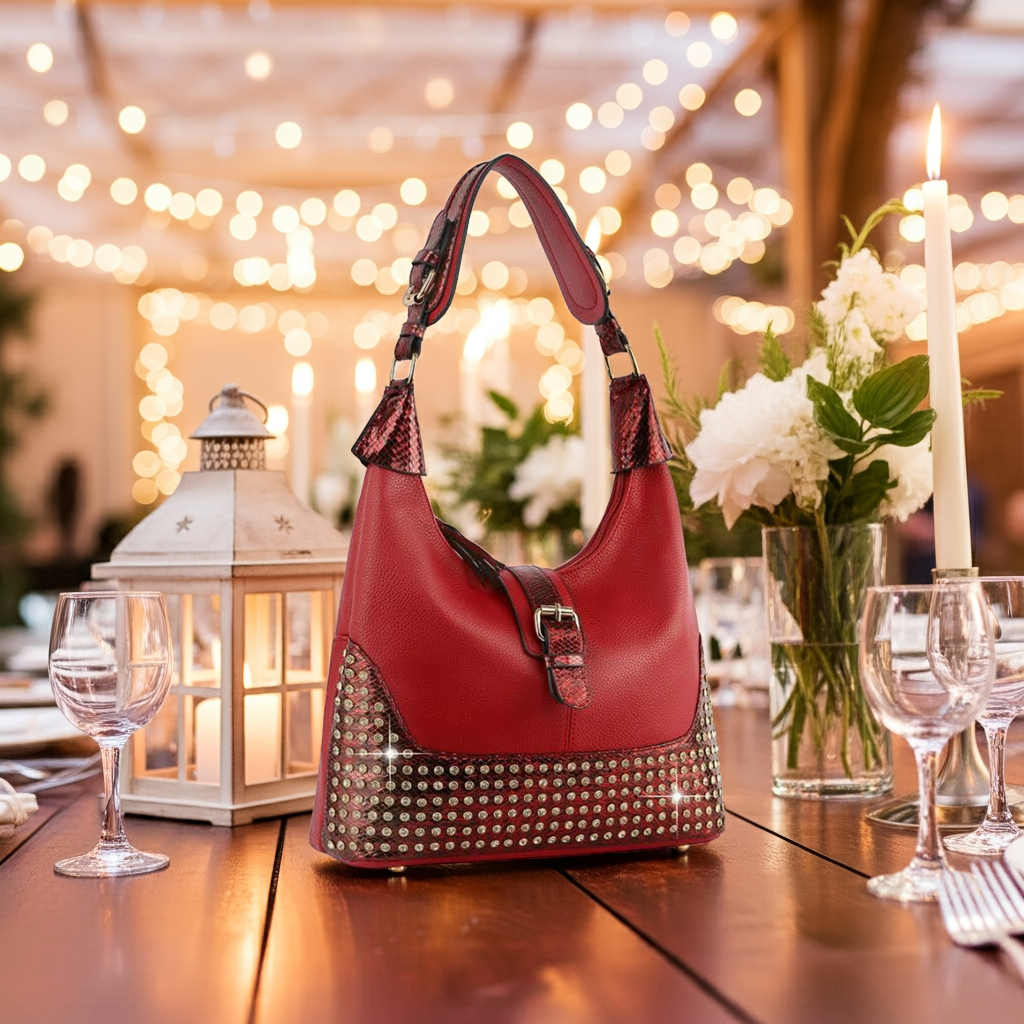 Red Hobo Handbag