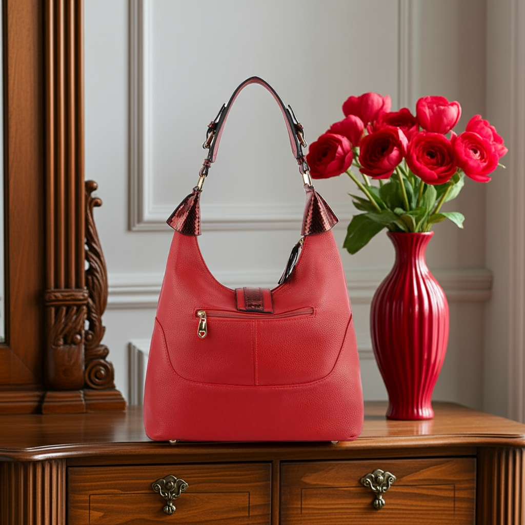 Red Hobo Handbag