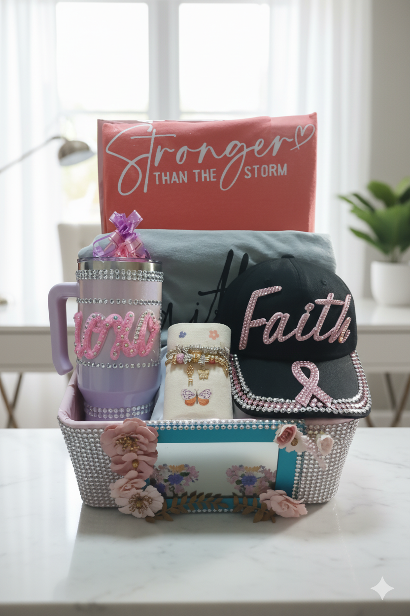 "Stronger Than The Storm" Deluxe Empowerment Gift Basket - Just Because Gift Baskets