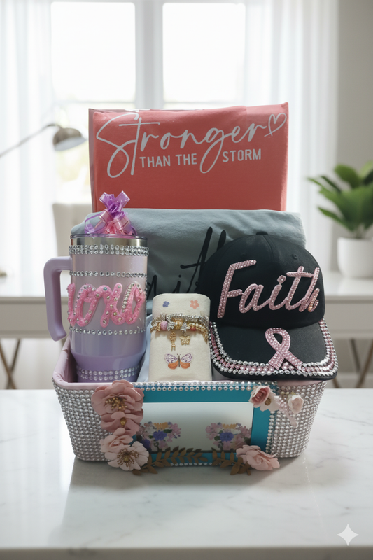 "Stronger Than The Storm" Deluxe Empowerment Gift Basket - Just Because Gift Baskets