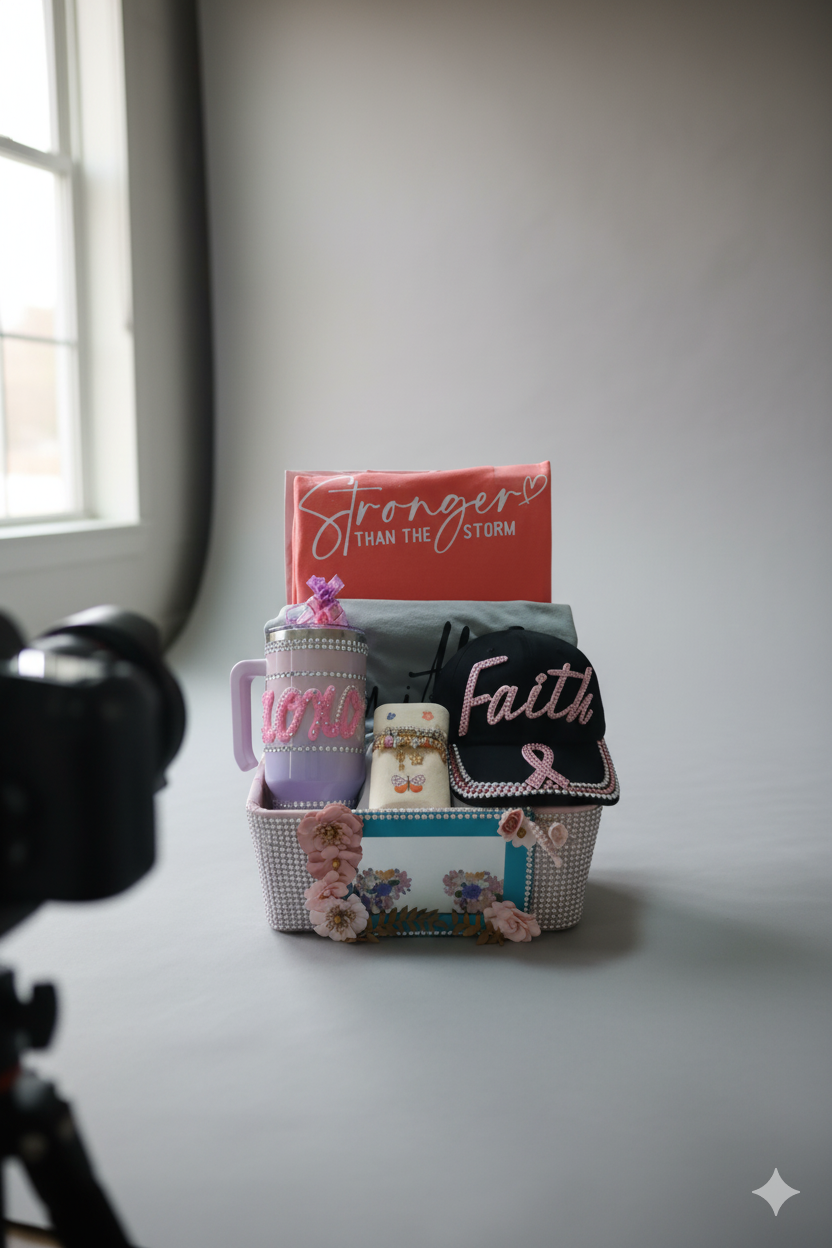 "Stronger Than The Storm" Deluxe Empowerment Gift Basket - Just Because Gift Baskets