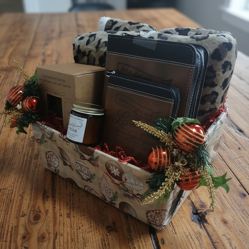Holiday Serenity: The "Delight in the Lord" Winter Comfort Gift Basket - Just Because Gift Baskets