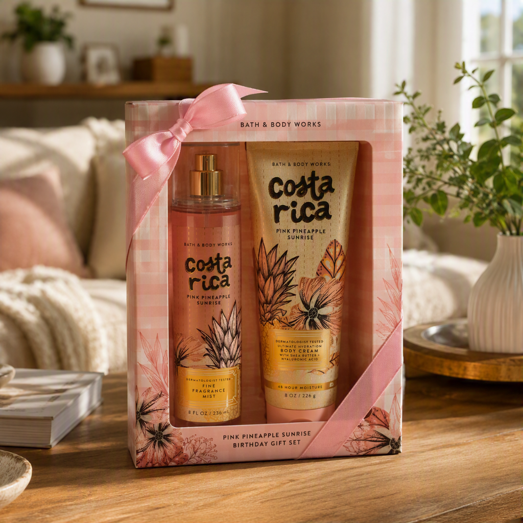 Bath & Body Works Costa Rica Gift Set with Handbag and Lip Oils