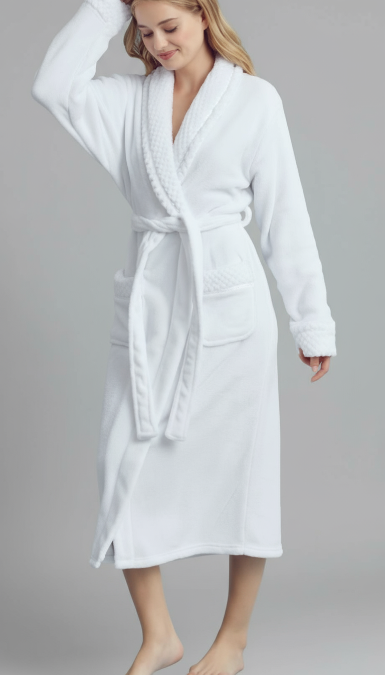 Women Plush Shawl Collar Robe - Just Because Gift Baskets