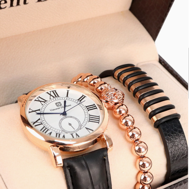 Men's Watch & Bracelet Present Set