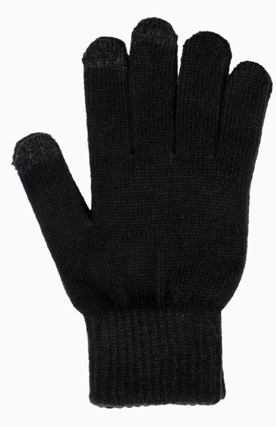Black glove on a white background