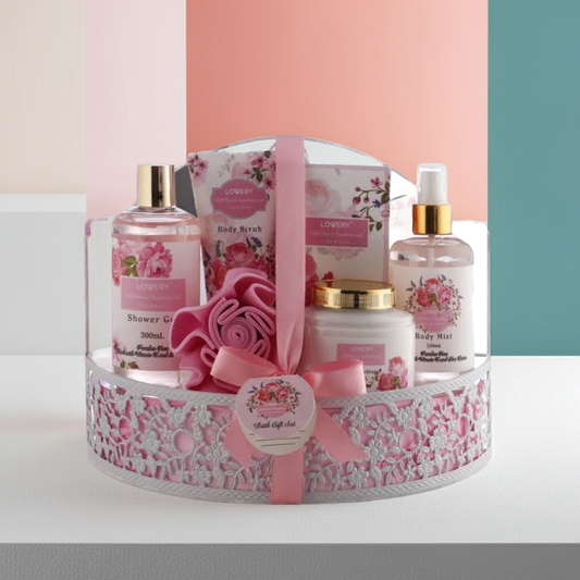 Wild Rose & Raspberry Leaf Bath Set