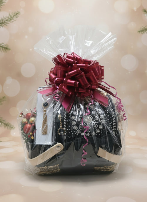 Black, Silver and Gold Luxury Gift Basket - Just Because Gift Baskets