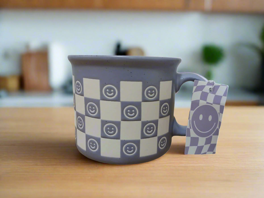 Smiley Coffee Mug & Candle Gift Basket