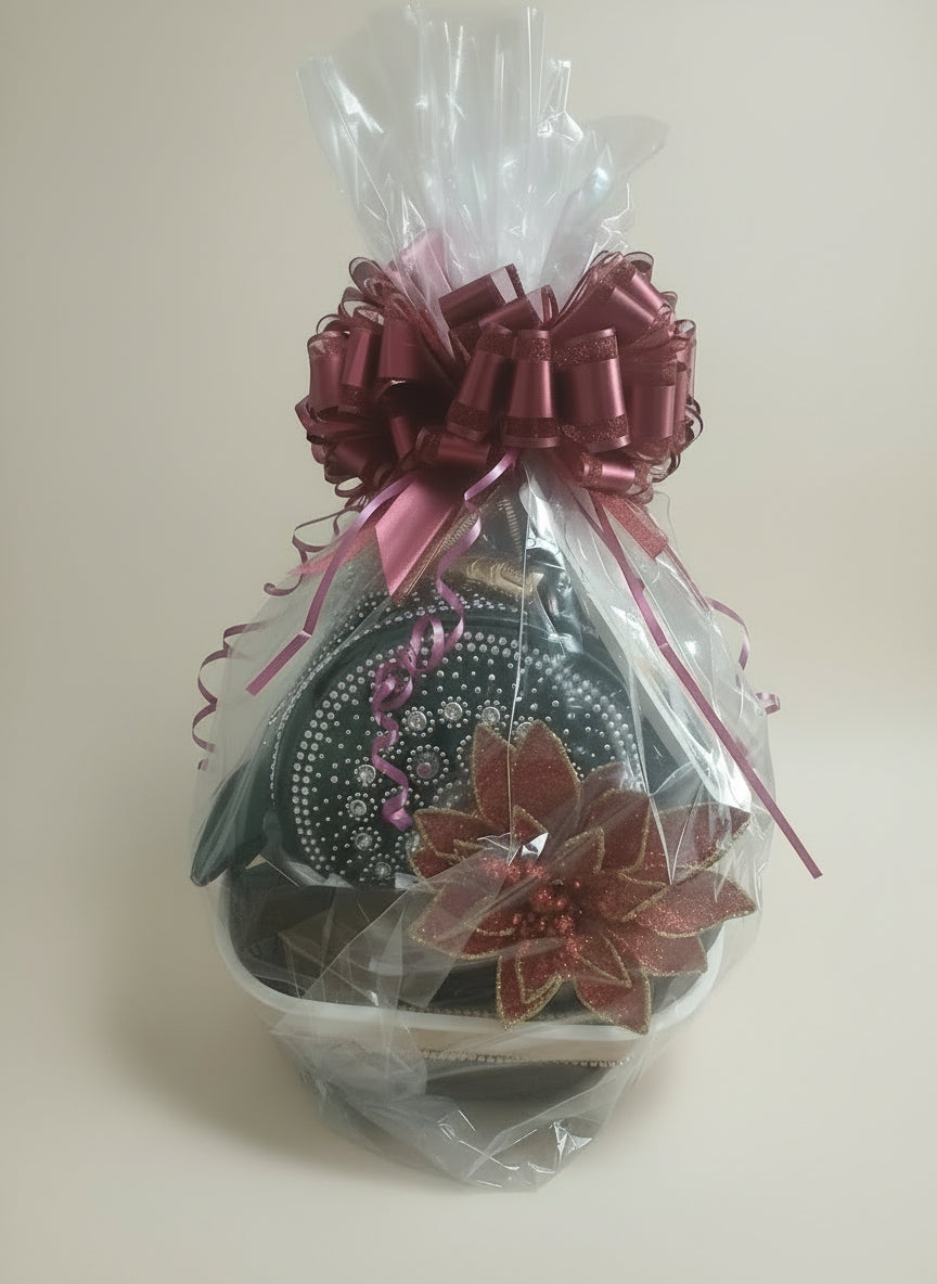 Black, Silver and Gold Luxury Gift Basket - Just Because Gift Baskets